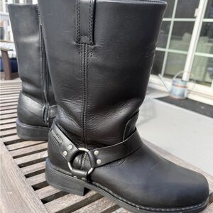 Harley-Davidson Black Leather Motorcycle Boots